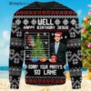 Birthday Well Happy Birthday Jesus Funny Quote Office Ugly Christmas Sweater 5 NEN2