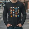 Halloween Cat Horror Movie Characters Shirt 4 Long Sleeve