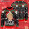 Lets Go Brandon Ugly Christmas Sweater 3D Funny Trump Gift For Xmas Holiday 3 3