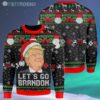 Lets Go Brandon Ugly Christmas Sweater 3D Funny Trump Gift For Xmas Holiday 4 4