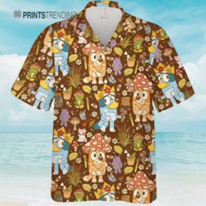 Mens Bluey Hawaiian Shirt Bluey Family Gifts Aloha Shirt Aloha Shirt