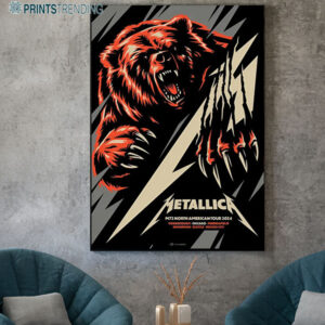 Metallica M72 North American Tour 2024 Metallica Chicago Poster