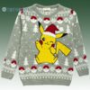 Pokemon Ugly Christmas Sweater Pokemon Womens Pikachu Santa Hat Knitted 1 1