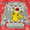 Pokemon Ugly Christmas Sweater Pokemon Womens Pikachu Santa Hat Knitted 3 3