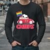 Snoopy And Woodstock Drives Car Kansas City Chiefs Pride Flag Shirt 4 Long Sleeve