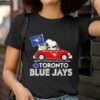 Snoopy And Woodstock Driving Car Toronto Blue Jays Shirt 2 T Shirt