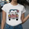 Snoopy Drivers Car With American Flag Shirt 2 Shirt