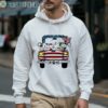 Snoopy Drivers Car With American Flag Shirt 3 Hoodie