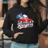 Snoopy Drives Car With Texas Rangers Flag Shirt 3 Hoodie