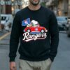 Snoopy Drives Car With Texas Rangers Flag Shirt 5 Sweatshirt