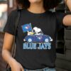 Snoopy Drives Car WithToronto Blue Jays Flag shirt 2 T Shirt