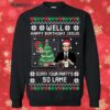 The Office Happy Birthday Jesus Sorry Your Partys so Lame Ugly Christmas Sweater 3 3