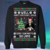 The Office Happy Birthday Jesus Sorry Your Partys so Lame Ugly Christmas Sweater 4 4