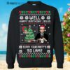 The Office Happy Birthday Jesus Sorry Your Partys so Lame Ugly Christmas Sweater 5 NEN2